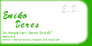 eniko deres business card